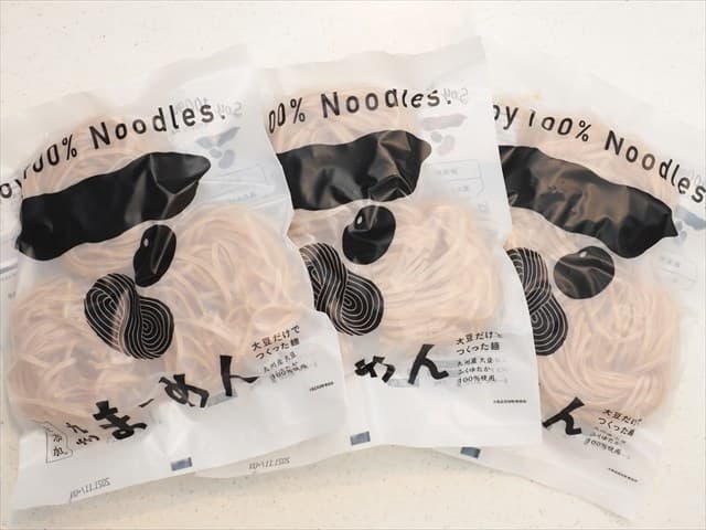 【低糖質食材】国産大豆100%使用の「九州まーめん」を美味しくいただきました。
